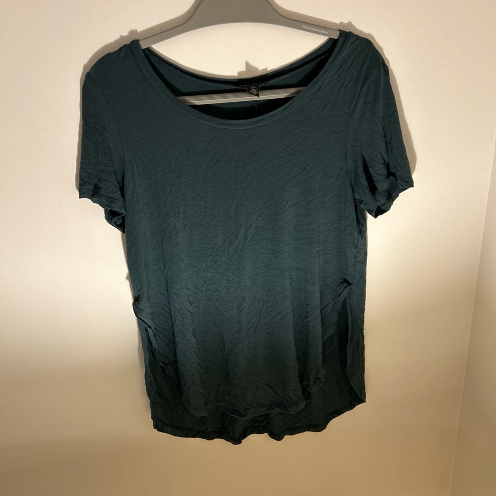 Halogen from Nordstrom. Teal stretchy tee